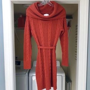 Jessica Simpson Burnt Orange Small Sweater Dress